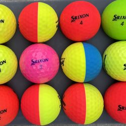 1 Dozen Srixon Color Mix Golf Balls Excellent Clean Condition 