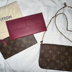 Louis Vuitton Felicie Pochette Chain Clutch Bag