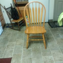 4 Matching Chairs , Solid Wood