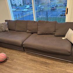 Large Grey Fabric Couch FREE
