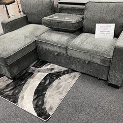 Grey Sofa Sleeper Sectional With Storage 