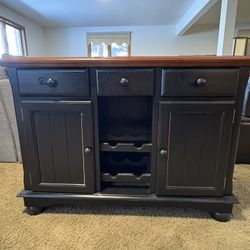 Bar Cabinet with storage for wine bottles and glasses