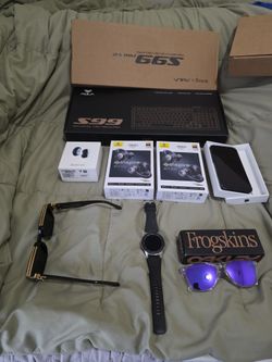 Electronics and sunglasses.