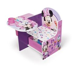 Disney Minnie Mouse, Delta children chair desk with storage bin