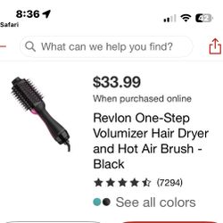 Revlon One Step Voluminizer Hair Brush 