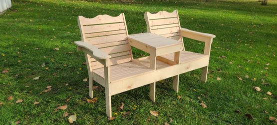 Jack & Jill Outdoor Garden Bench With Storage Table