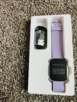 ZW9 Max Smart Watch 9mm Purple Silicone Band Heart Rate, Fitness, Sleep Monitor
