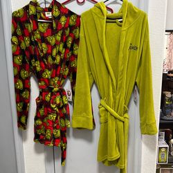 The GRINCH HOODIE ROBE SIZE L/XL  all Green The Other Is L (Price Is Firm) $30 EACH ! IF POSTED ITS AVAILABLE 
