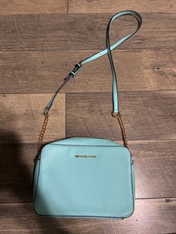 Michael Kors Women's Turquoise Jet Set Large Saffiano Leather Crossbody Bag