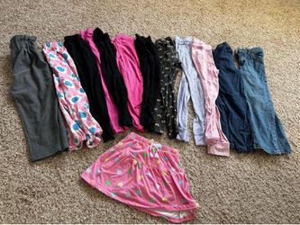 Kids girl pants leggins skort skirt size 7/8 used $1 each