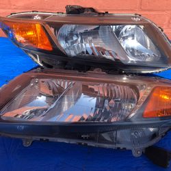2012 Honda Civic Headlight Pair RH LH