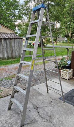 WERNER CRAFT-MASTER TYPE I COMMERCIAL/INDUSTRIAL MODEL-378 ALUMINUM(8-ft. Step Ladder) Made USA