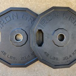 Iron Grip Urethane Encased Olympic Barbell Weight Plates