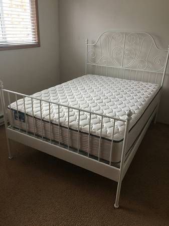 Very Nice Full Ikea Leirvik Bed Frame with Sealy for in Renton, WA - OfferUp