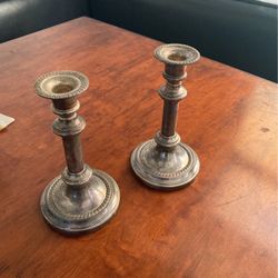 Silver Waterford Candlesticks 