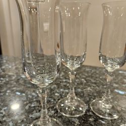 Set of 4 TOWLE 24% Lead Crystal Fluted Glasses