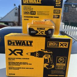 Dewalt 20v Screw Gun W/ 5.0 Ah Battery