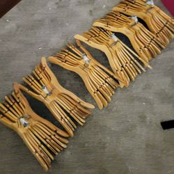 60 Wood Hangers  