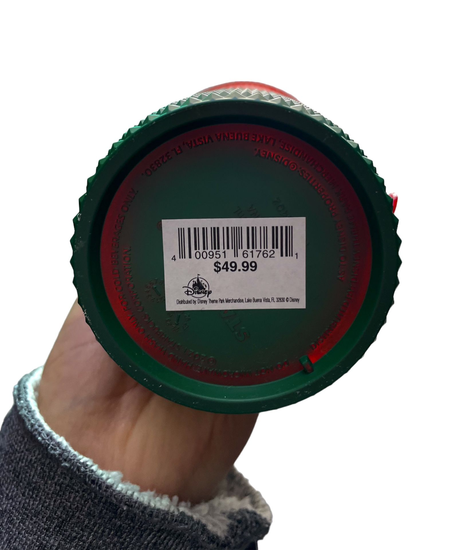 Mickey Mouse Walt Disney World Christmas Starbucks Tumbler with Straw