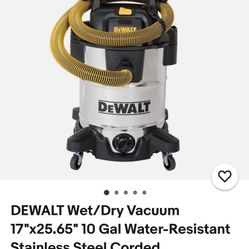 DeWalt Wet/Dry  Vacuum 10 Gallons 5hp