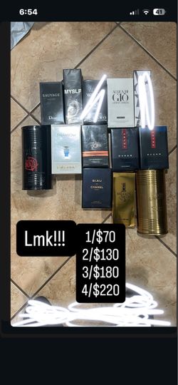 Men's Designer Cologne prices shown in picture