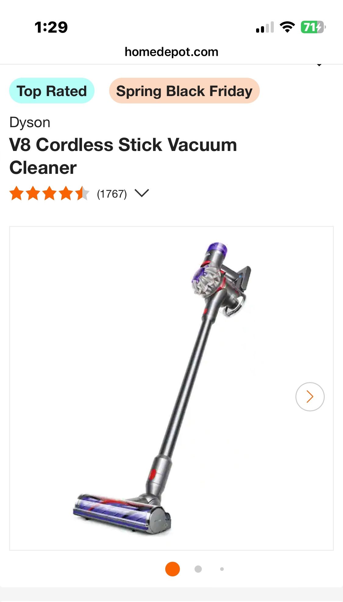 Dyson V8 Cordless Stick Vacuum Cleaner