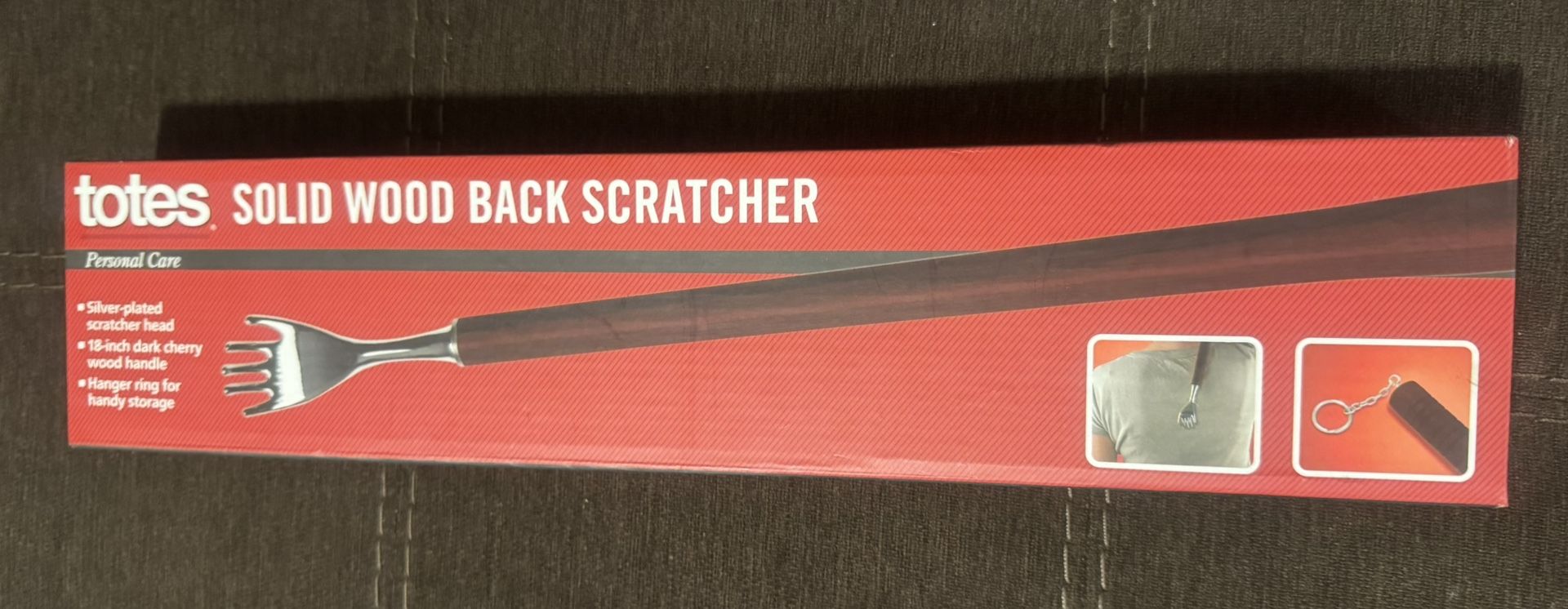 New Totes Solid Wood Back Scratcher