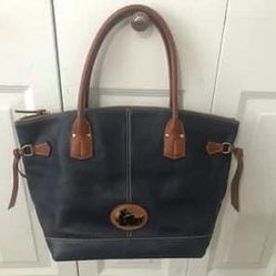 Dooney & Bourke Champosa Large Navy Blue Tote Purse
