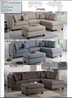 Sectional with ottoman