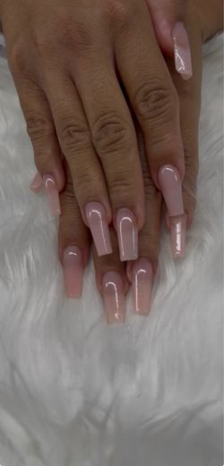 Solid color acrylic or gel x nails Full set