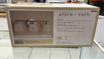 allen + roth —— PRESLI - 3 Led Light Vanity Bar 21.93 inch in Chrome