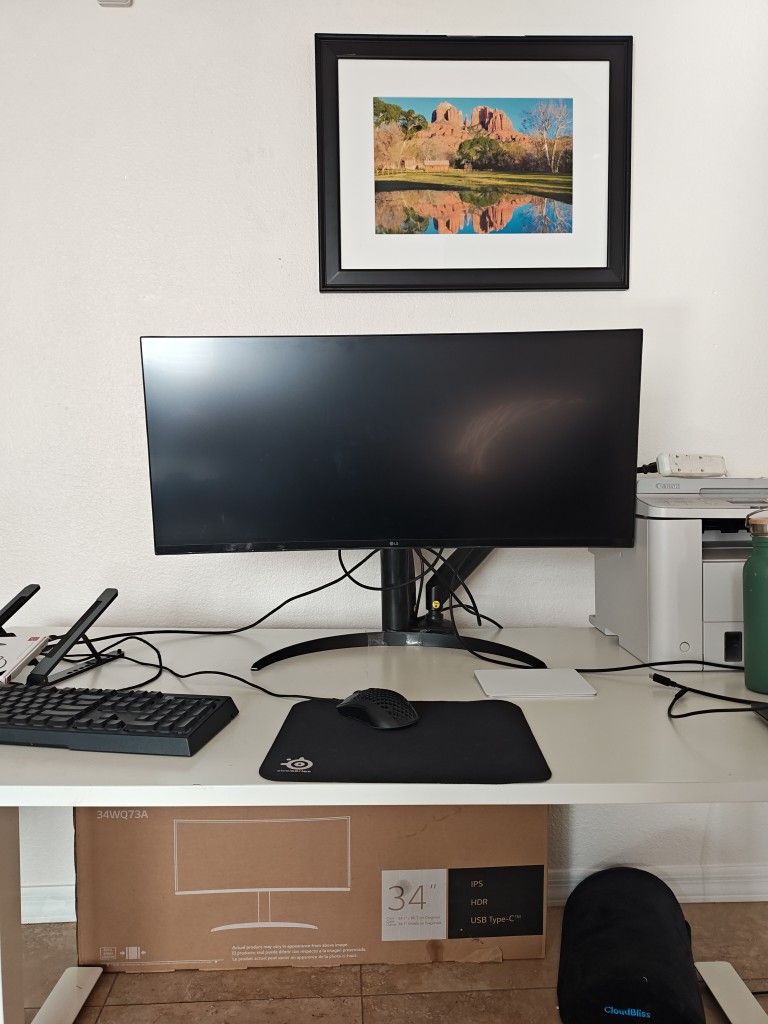LG 34” Curved UltraWide QHD 1440p Monitor (Model 34WQ73A-B) – Perfect Condition