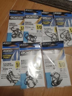 Owner Fishing Hooks Mixed Lot of 7 Packs