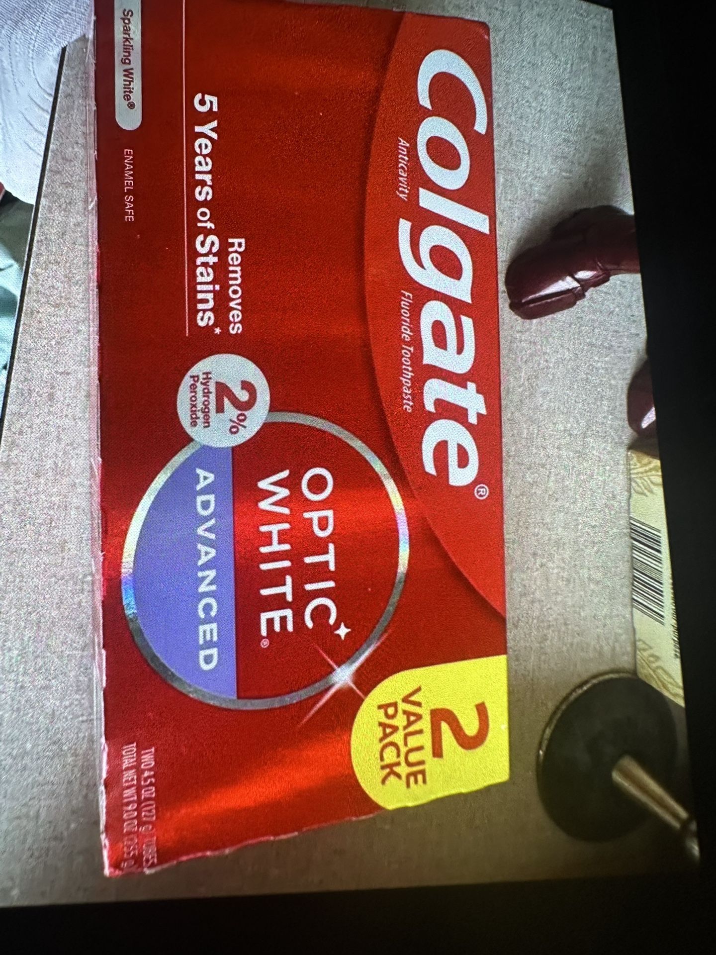 Colgate Optic White Toothpaste Value 2 pack $10