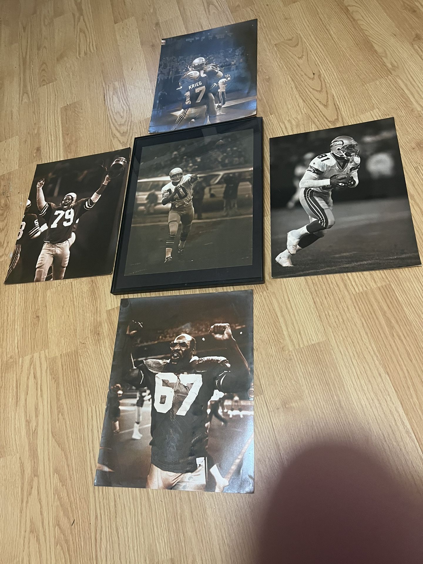 Vintage Seattle Seahawks Art Print Lot