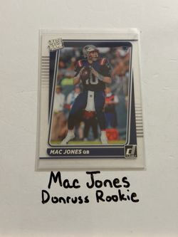 Mac Jones San Francisco 49ers QB Donruss Clearly Rookie Card.