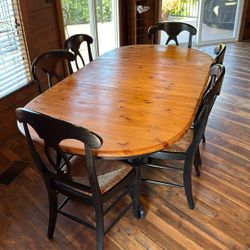 Pottery Barn Dining Table And 6 Chairs