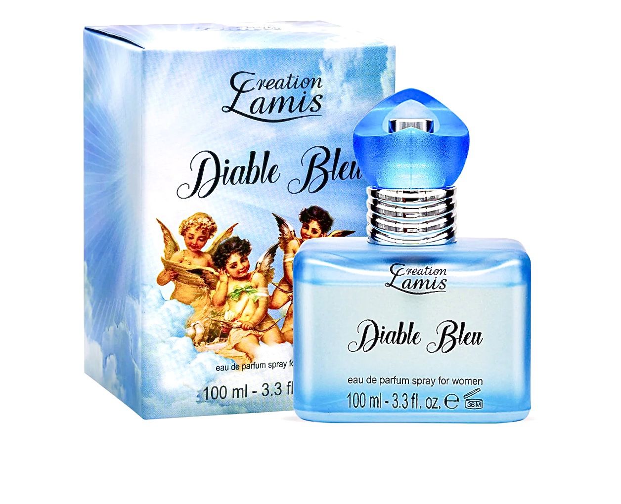Diable Blue by Creation Lamis Eau de Parfum Spray Women 3.3 FL oz/100 ML New in Box Rare Find