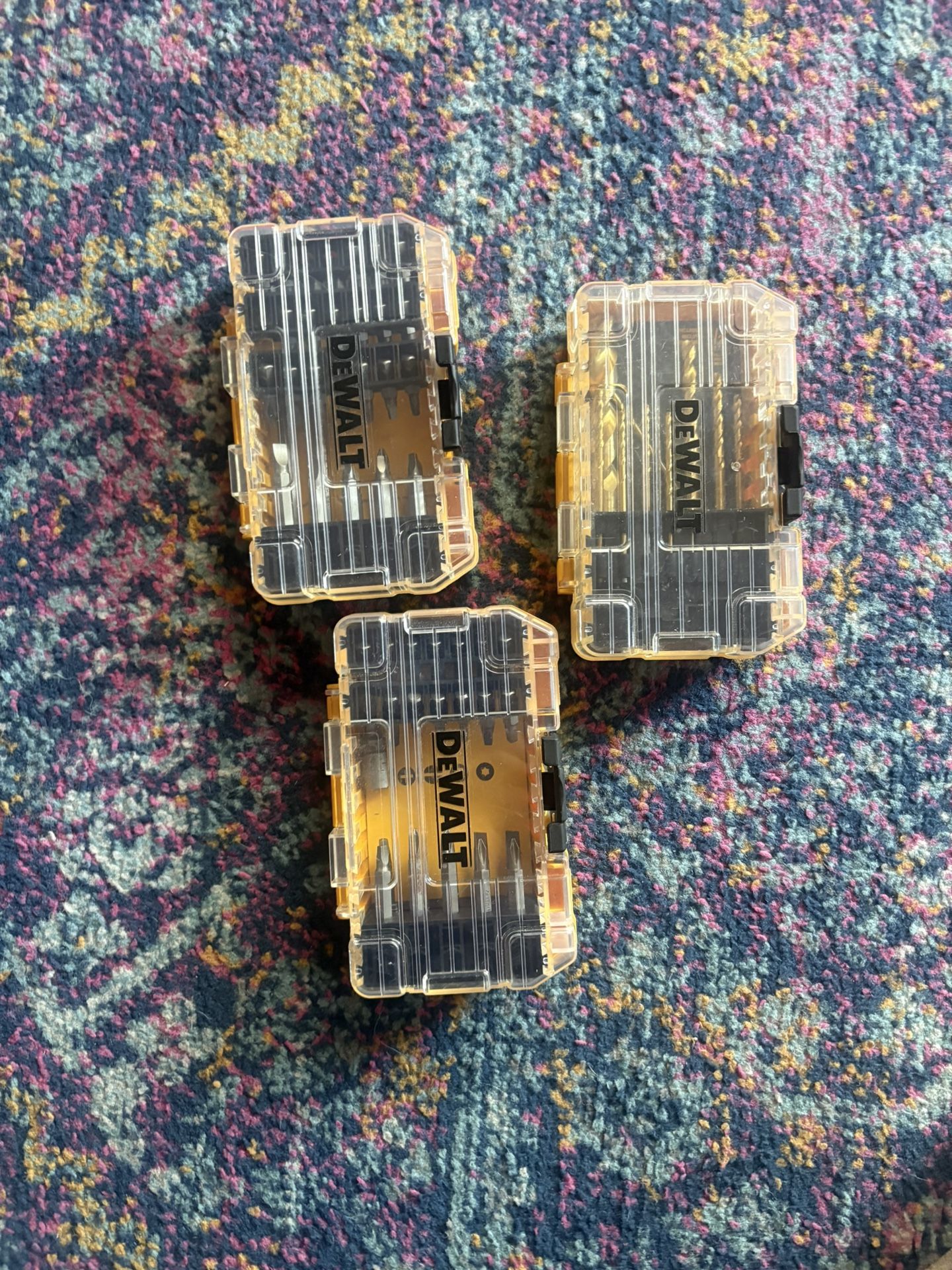 Assorted Dewalt Drill Bits And Cases New