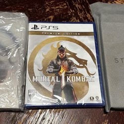 Mortal Kombat 1 Premium Edition PS5 Game & 2 Steel Books Collectors 