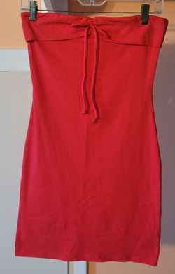 Red Strapless Mini Dress