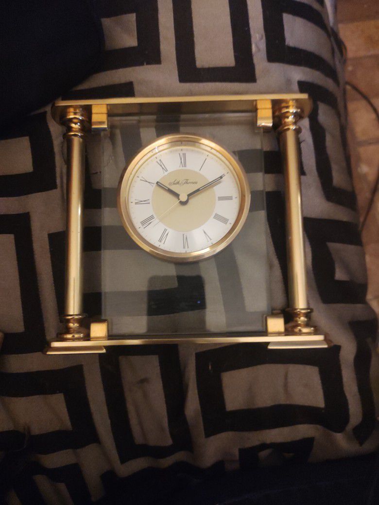 Vintage Seth Thompson Gold Plated Clock