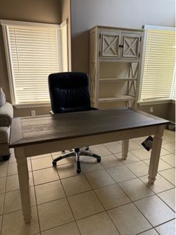 Bolanburg by Ashley desk and Bookcase/hutch with chair