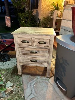 Rustic Wooden End Table