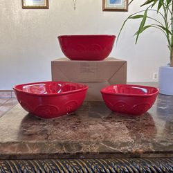 MARBELLA RUBY SQAURE NESTING BOWLS (3)