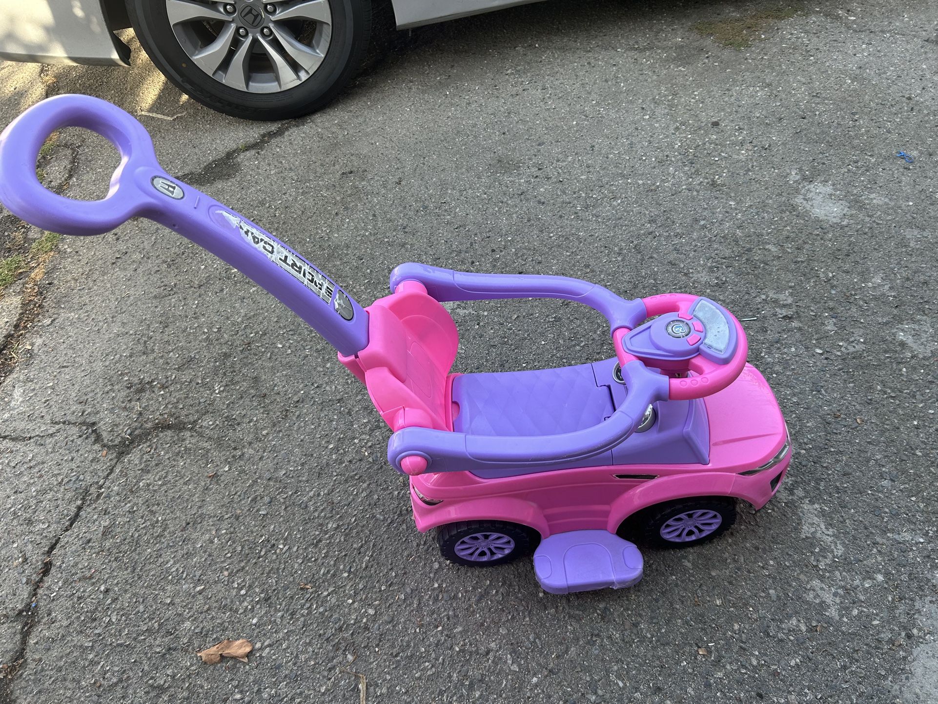 Toddler Pink Push Car