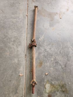 Two piece drive shaft.