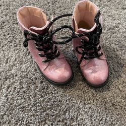 Glitter Pink Boots 7c
