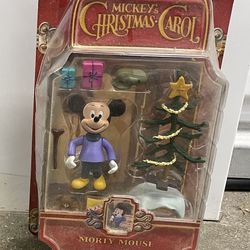Disney Mickey's Christmas Carol Morty Mouse as Tiny Tim Figure Memory Lane 5 Tot