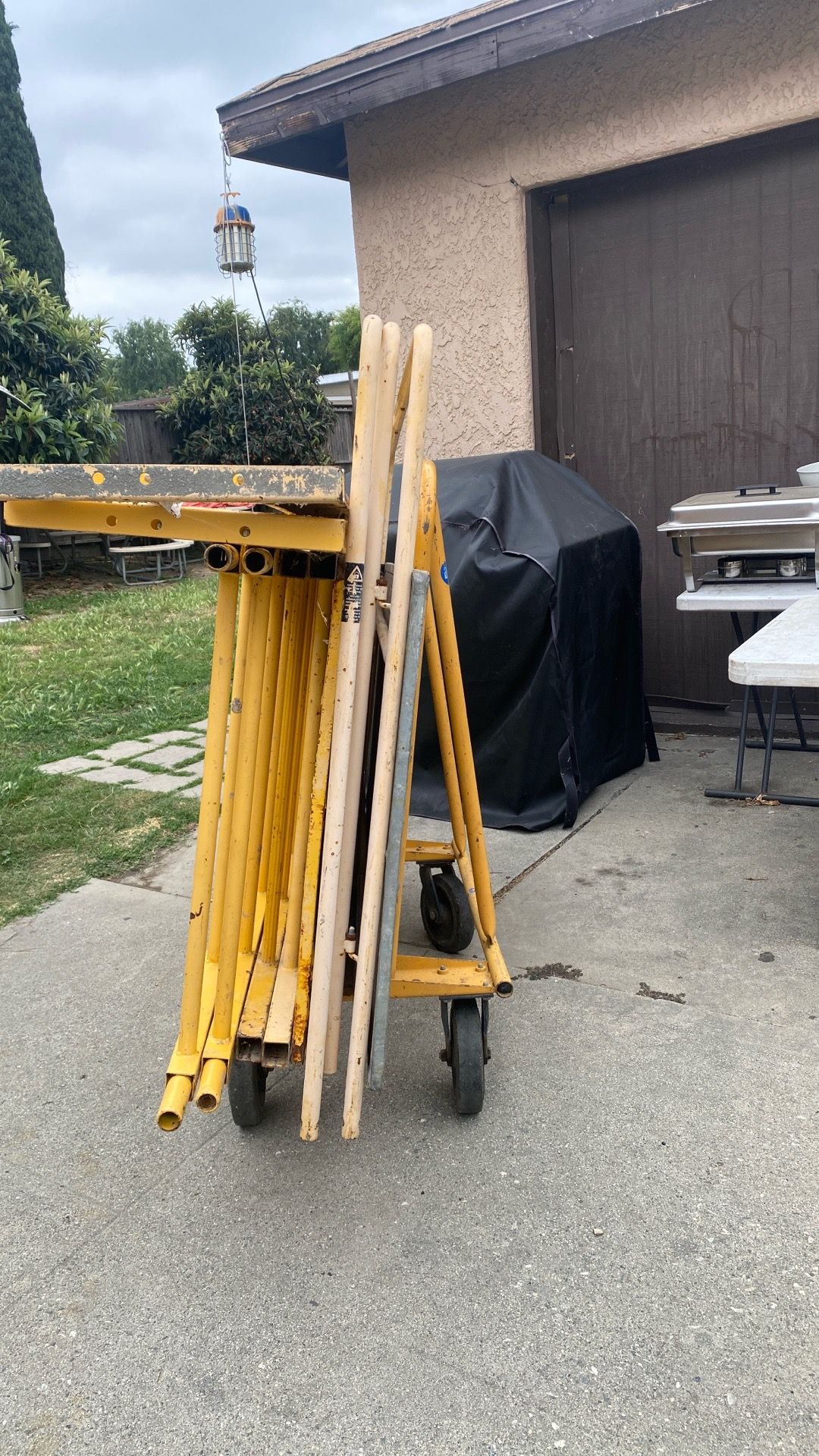 2 Perry’s and some attachments plus 1 board cart